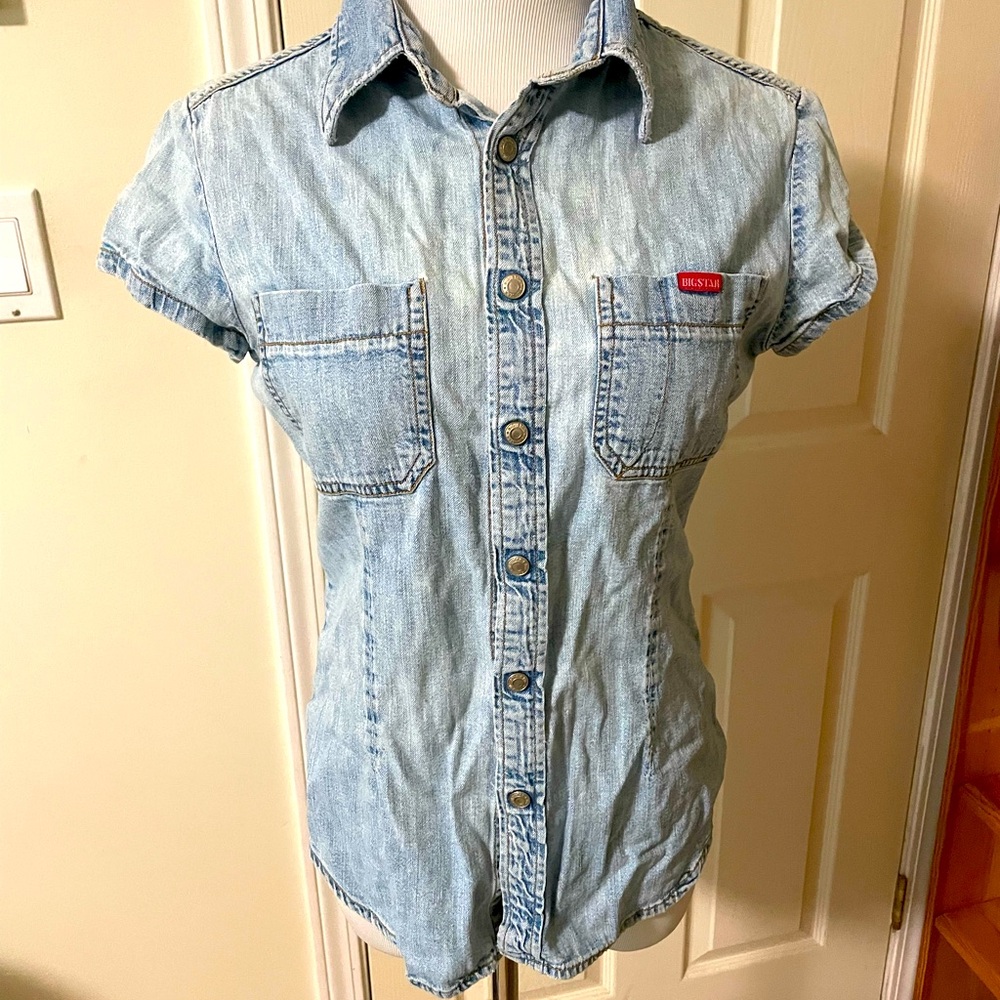 Vintage Big Star denim top with snap buttons